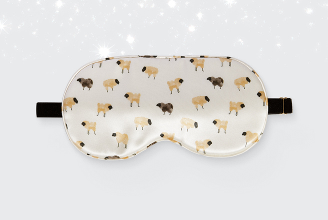 Маска для сна Somia х Ayris Silk, принт овечки