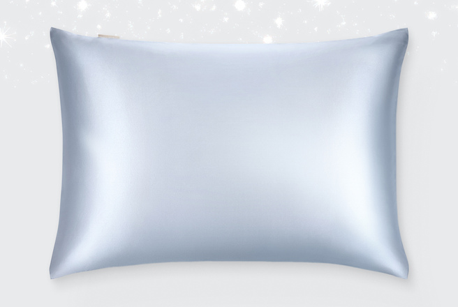 Наволочка 50х70 из натурального шёлка, цвет серебристо-голубой