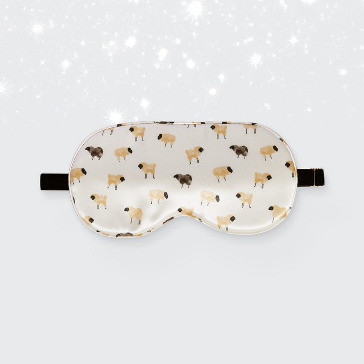 Маска для сна Somia х Ayris Silk, принт овечки